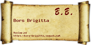 Bors Brigitta névjegykártya