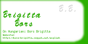 brigitta bors business card